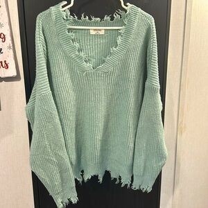 Teal sweater